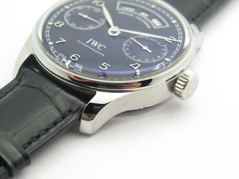 MIROTIME 0408 Portuguese Real PR Real Annual Calendar IW5035 YLF 1:1 Best Edition Black Dial On Leather Strap A Soft 7240